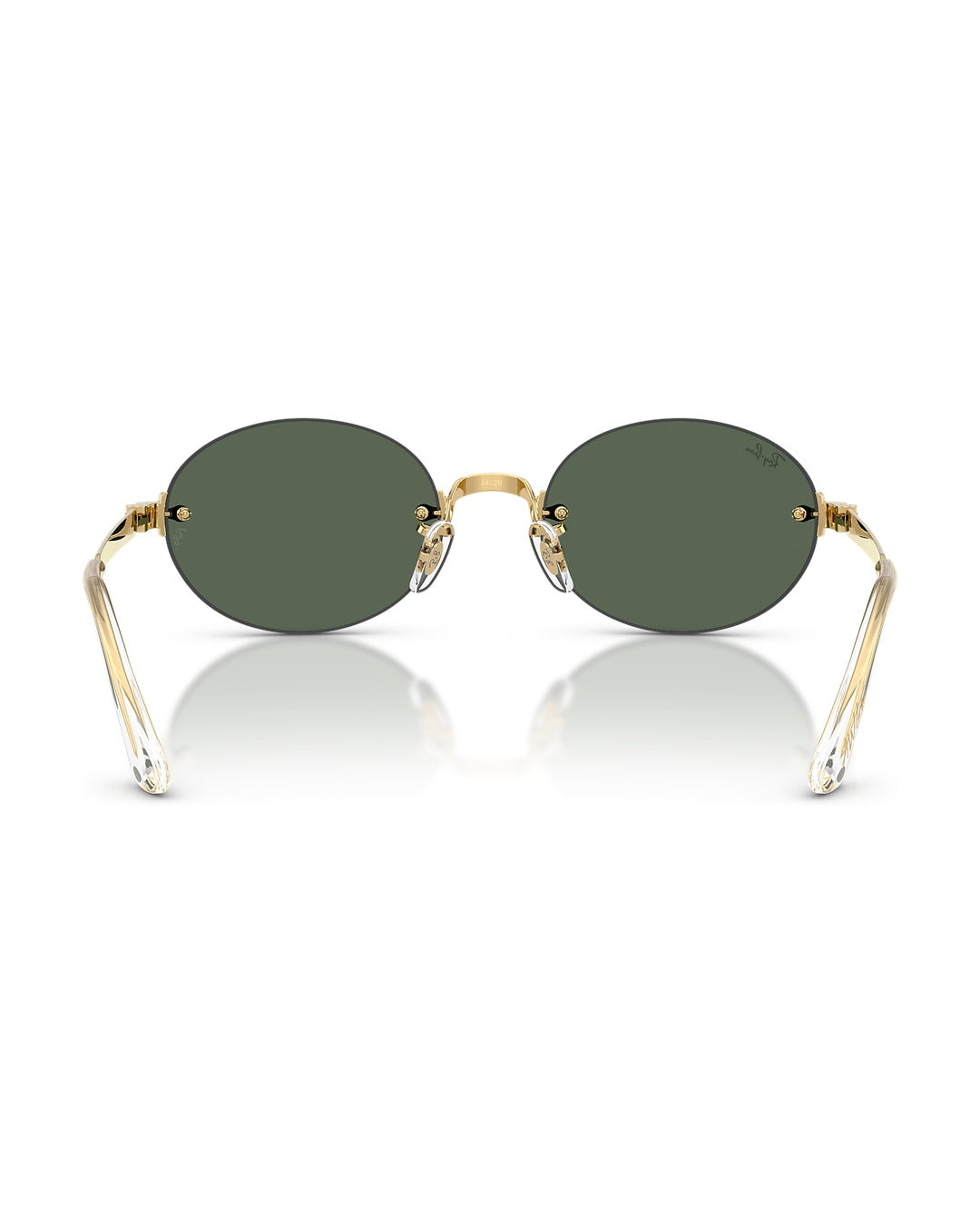 A$AP Rocky Rimless Oval Sunglasses - Arista Gold/Dark Green - Ray-Ban