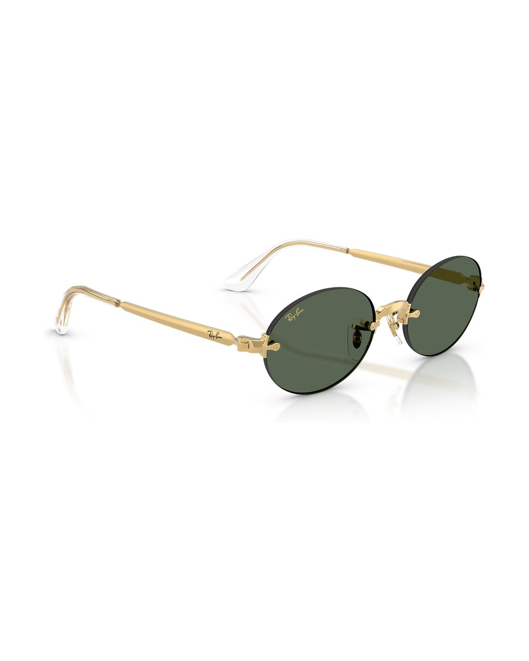 A$AP Rocky Rimless Oval Sunglasses - Arista Gold/Dark Green - Ray-Ban