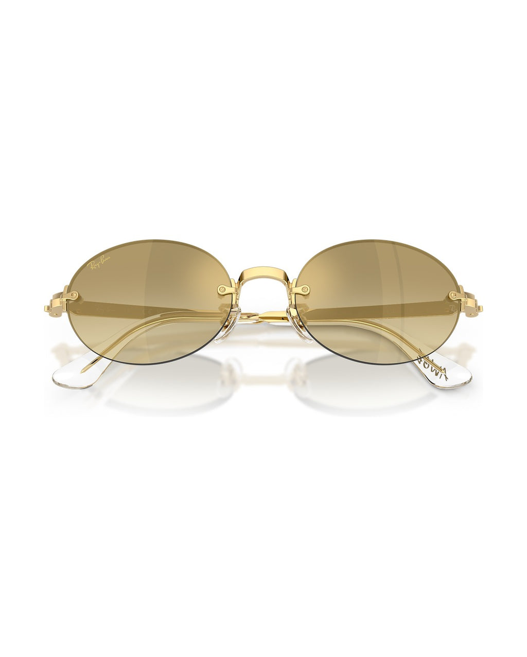 A$AP Rocky Rimless Oval Sunglasses - Arista Gold/Gradient - Mirror - Ray-Ban