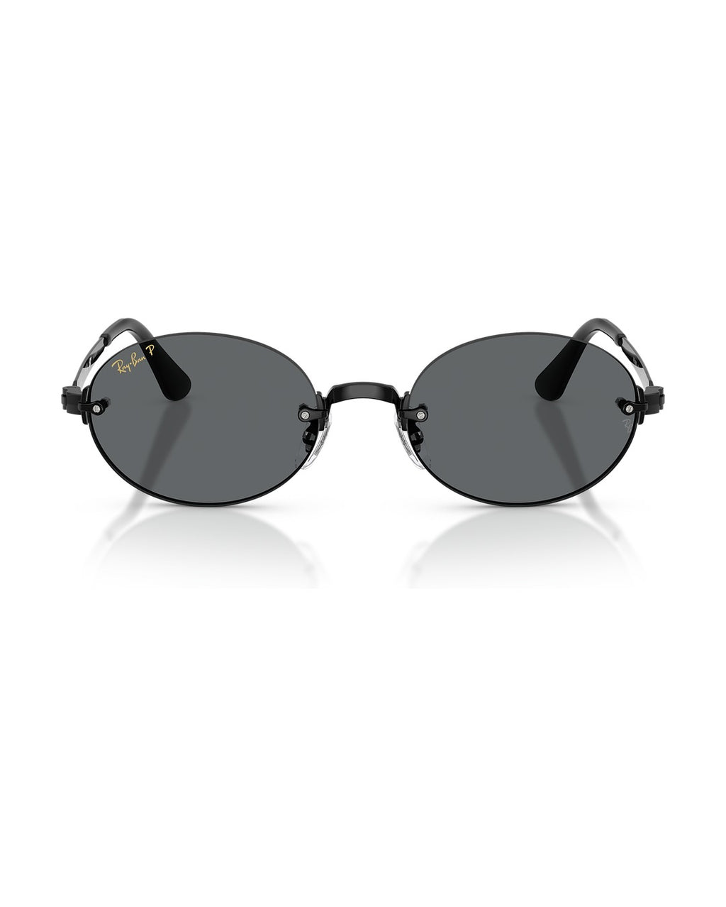 A$AP Rocky Rimless Oval Sunglasses - Black/Dark Grey Polarized - Ray-Ban