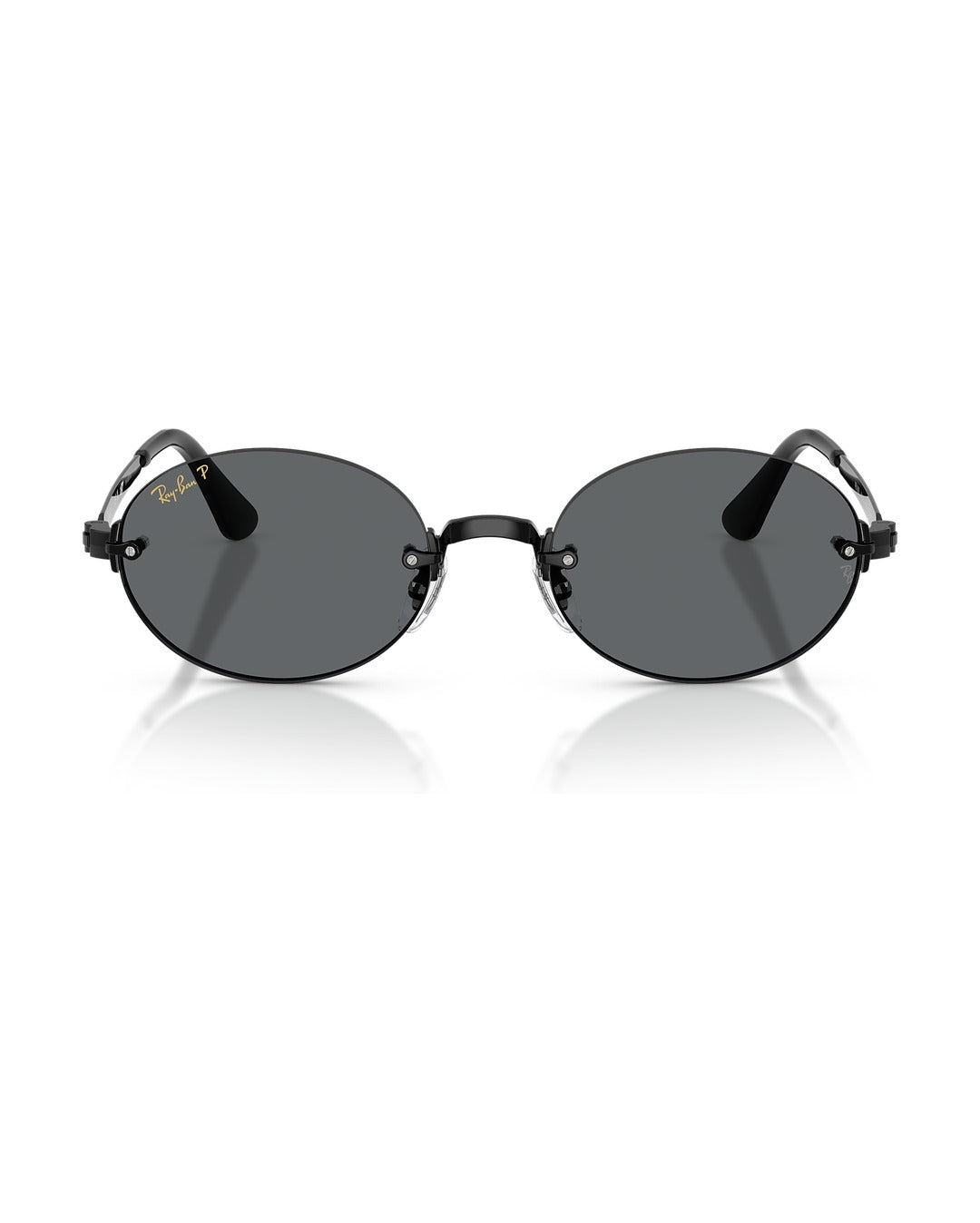 A$AP Rocky Rimless Oval Sunglasses - Black/Dark Grey Polarized - Ray-Ban
