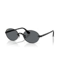 A$AP Rocky Rimless Oval Sunglasses - Black/Dark Grey Polarized - Ray-Ban