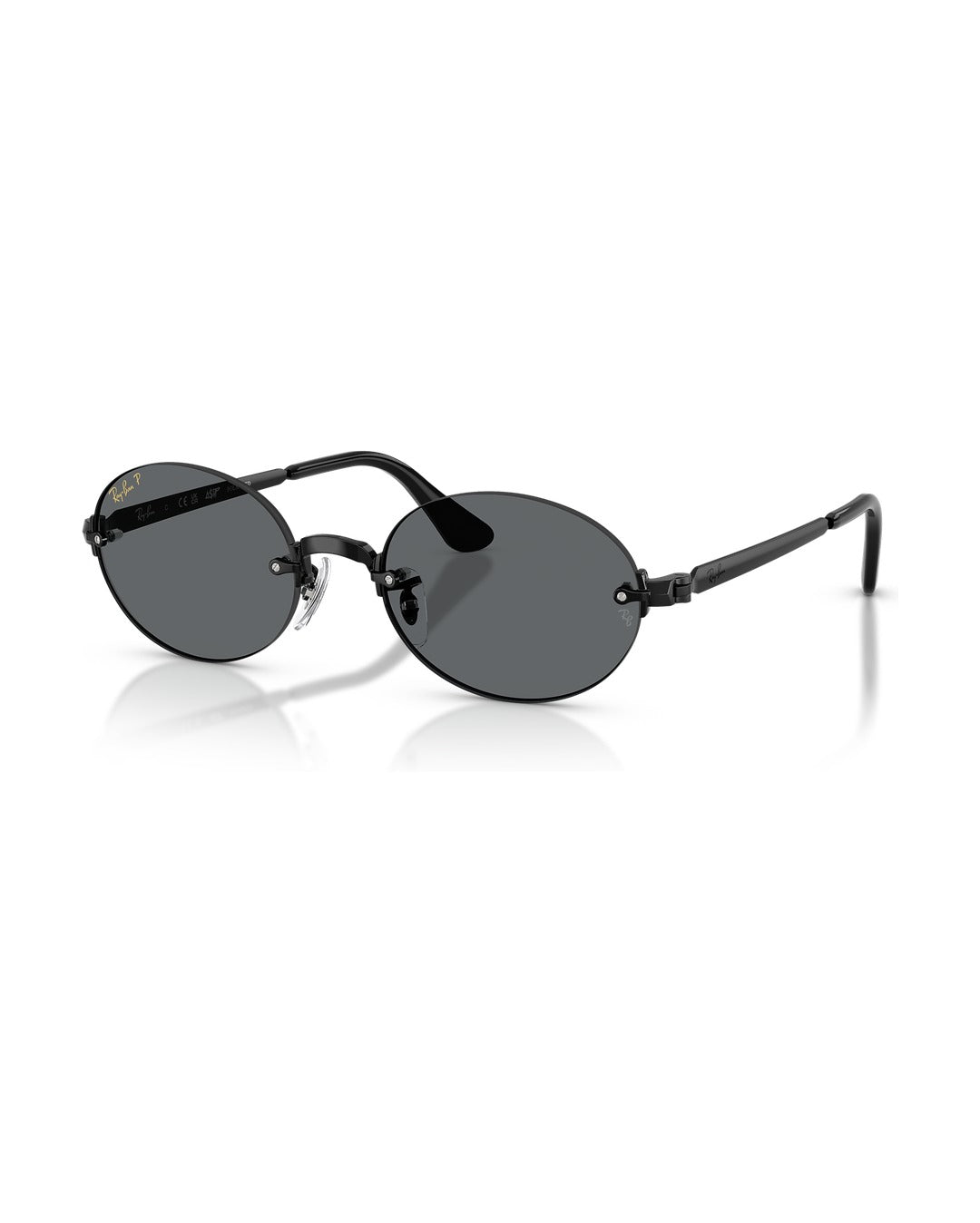 A$AP Rocky Rimless Oval Sunglasses - Black/Dark Grey Polarized - Ray-Ban