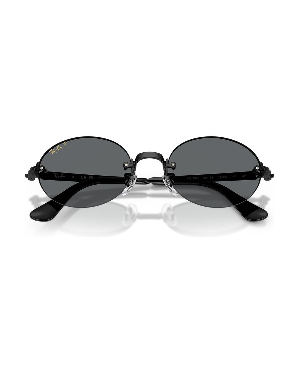 A$AP Rocky Rimless Oval Sunglasses - Black/Dark Grey Polarized - Ray-Ban