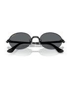 A$AP Rocky Rimless Oval Sunglasses - Black/Dark Grey Polarized - Ray-Ban