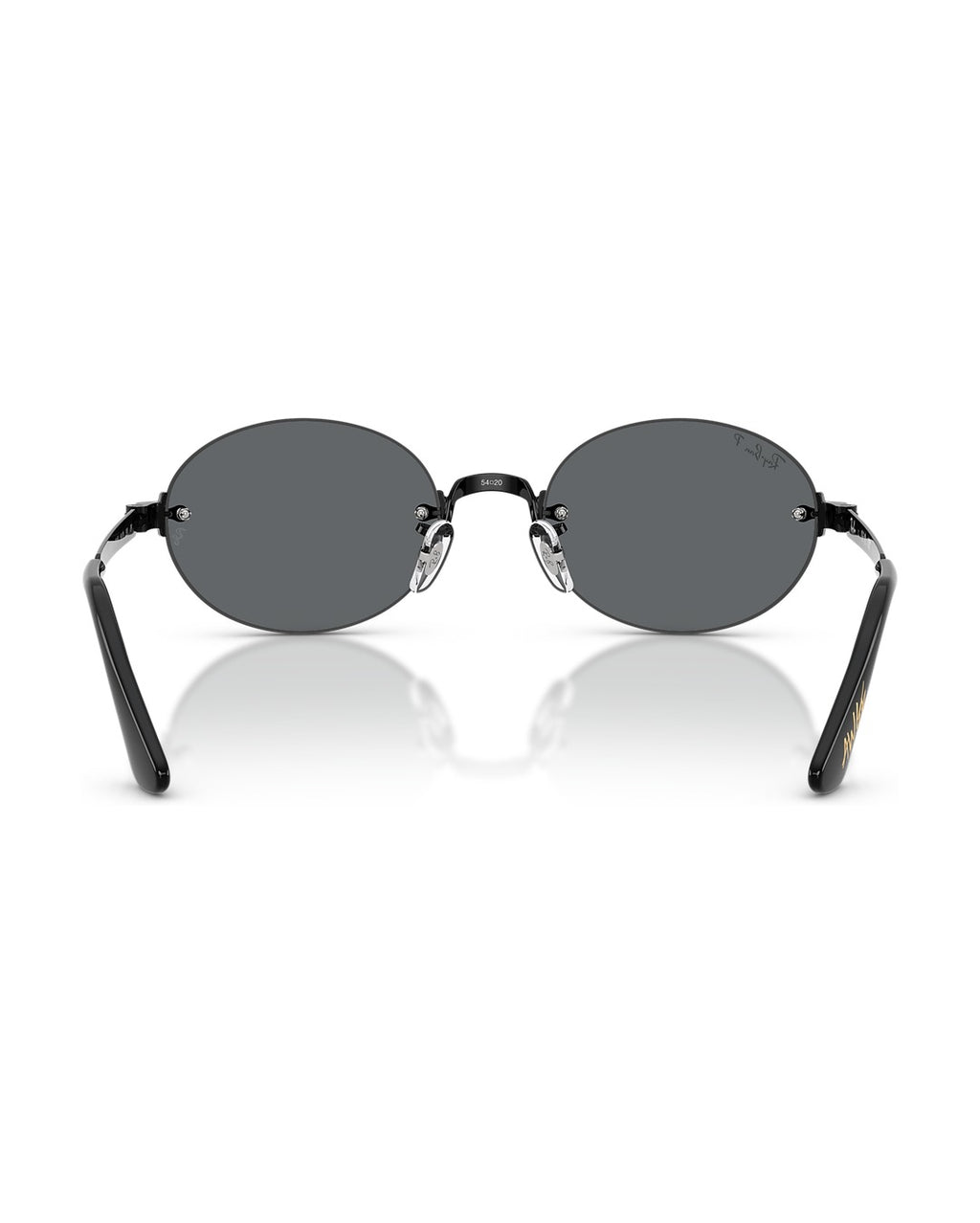 A$AP Rocky Rimless Oval Sunglasses - Black/Dark Grey Polarized - Ray-Ban