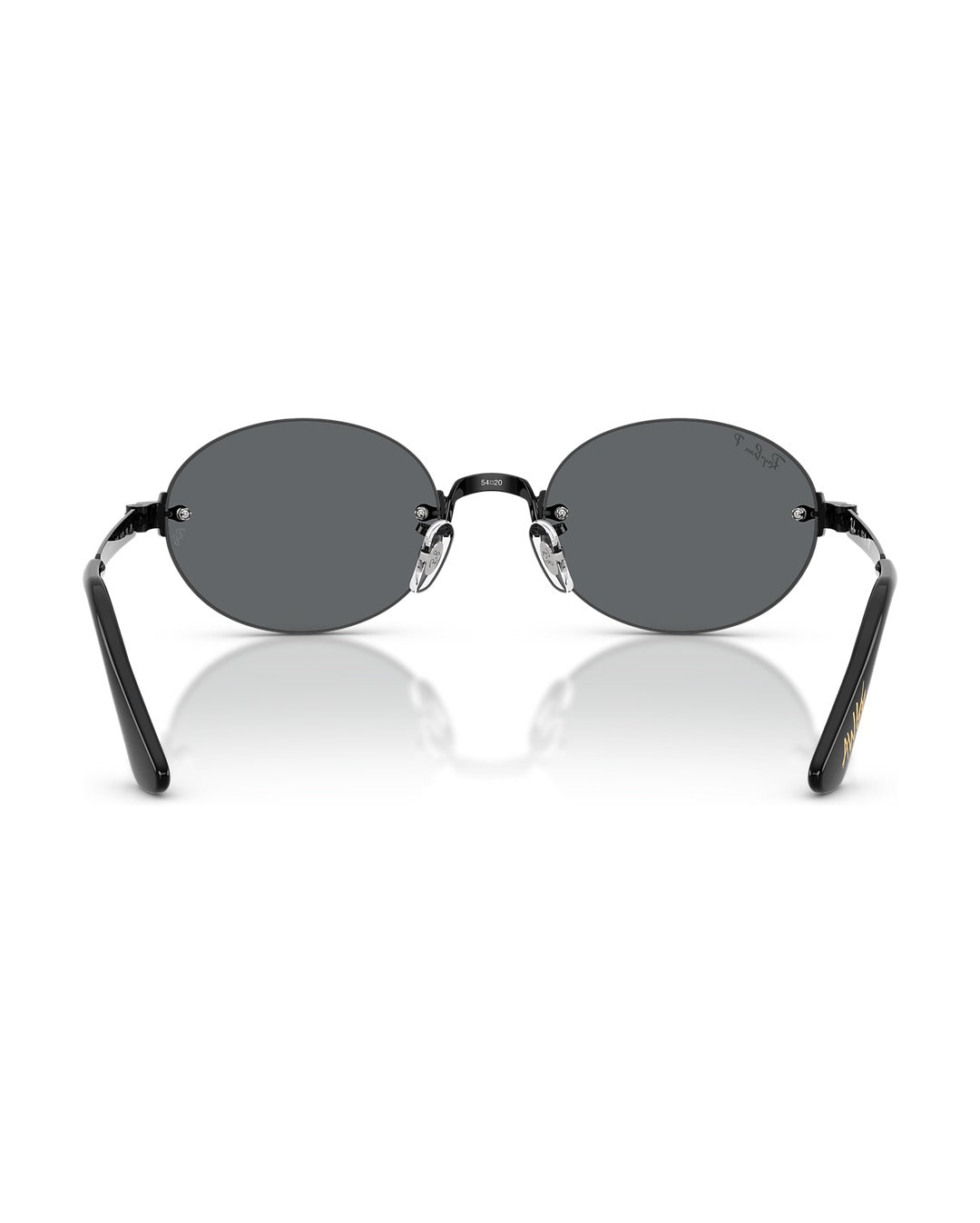 A$AP Rocky Rimless Oval Sunglasses - Black/Dark Grey Polarized - Ray-Ban