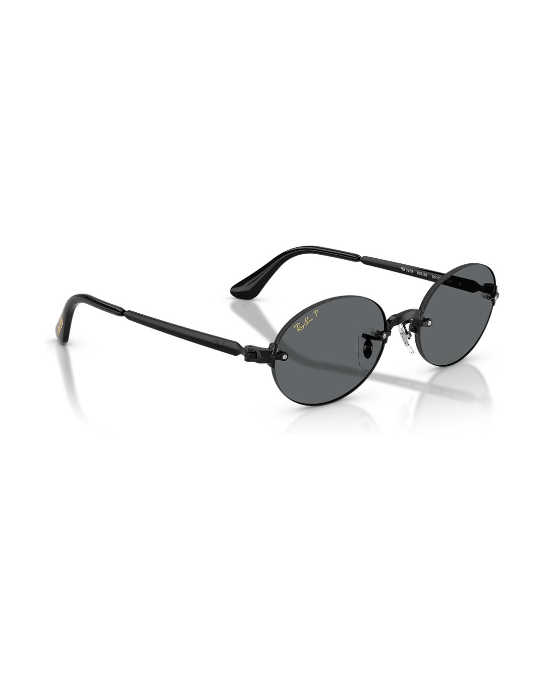 A$AP Rocky Rimless Oval Sunglasses - Black/Dark Grey Polarized - Ray-Ban