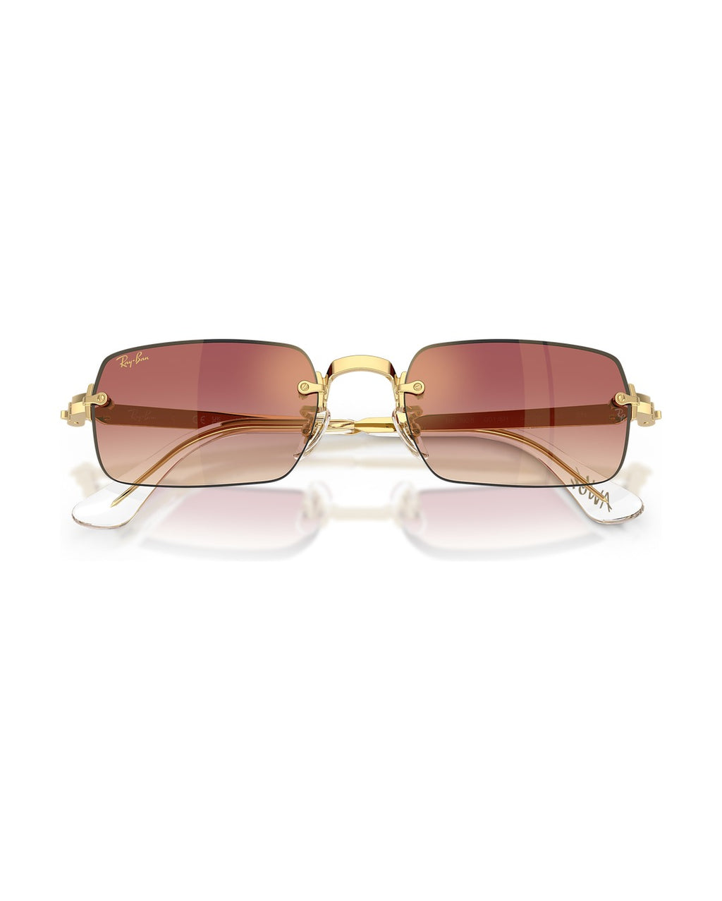 A$AP Rocky Rimless Pillow Sunglasses - Arista Gold/Clear Gradient Dark Violet - Ray-Ban