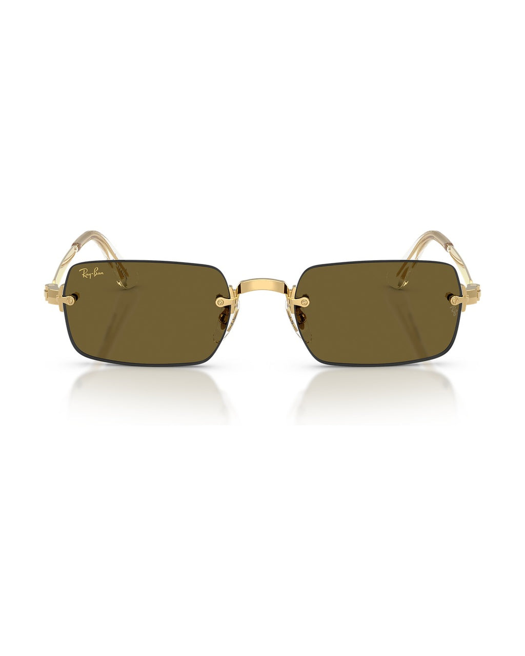 A$AP Rocky Rimless Pillow Sunglasses - Arista Gold/Dark Brown - Ray-Ban