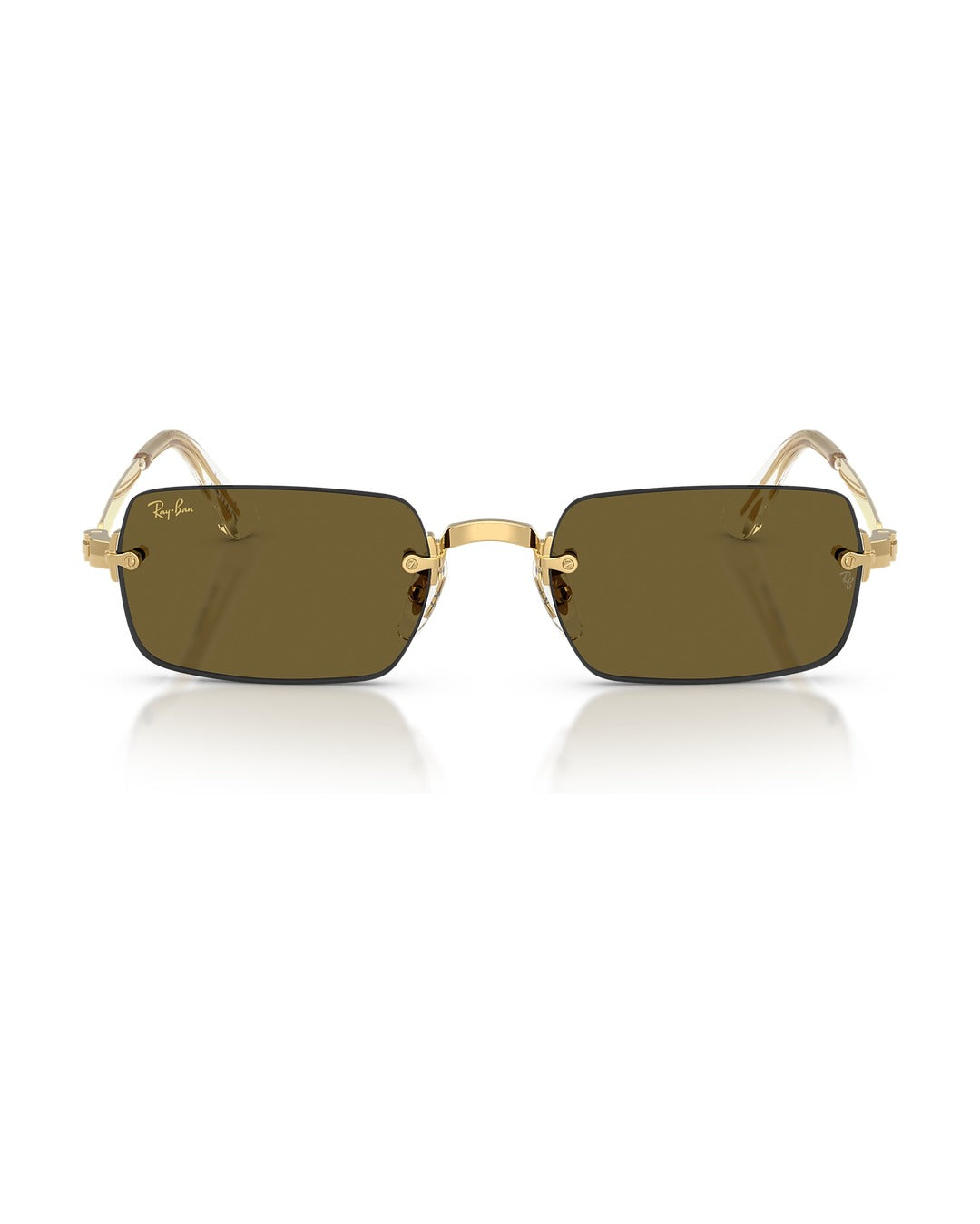 A$AP Rocky Rimless Pillow Sunglasses - Arista Gold/Dark Brown - Ray-Ban