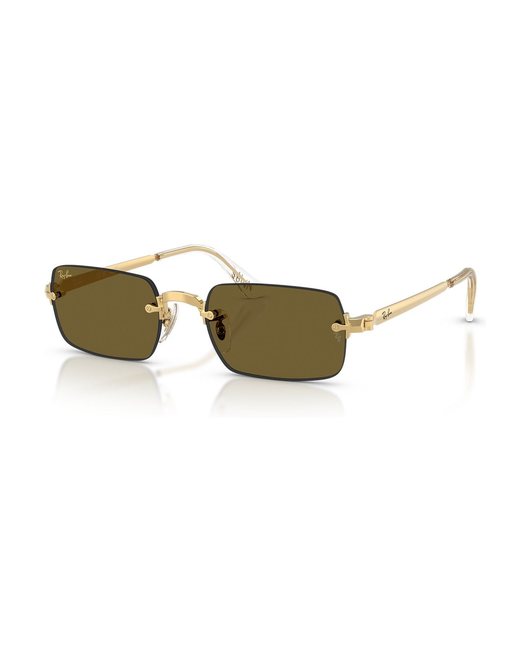 A$AP Rocky Rimless Pillow Sunglasses - Arista Gold/Dark Brown - Ray-Ban