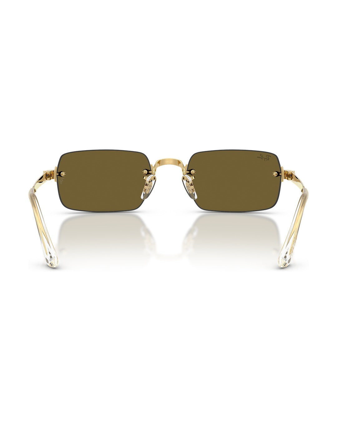 A$AP Rocky Rimless Pillow Sunglasses - Arista Gold/Dark Brown - Ray-Ban