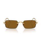 A$AP Rocky Rimless Pillow Sunglasses - Arista Gold/Dark Brown Polarized - Ray-Ban