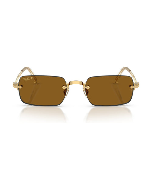 A$AP Rocky Rimless Pillow Sunglasses - Arista Gold/Dark Brown Polarized - Ray-Ban
