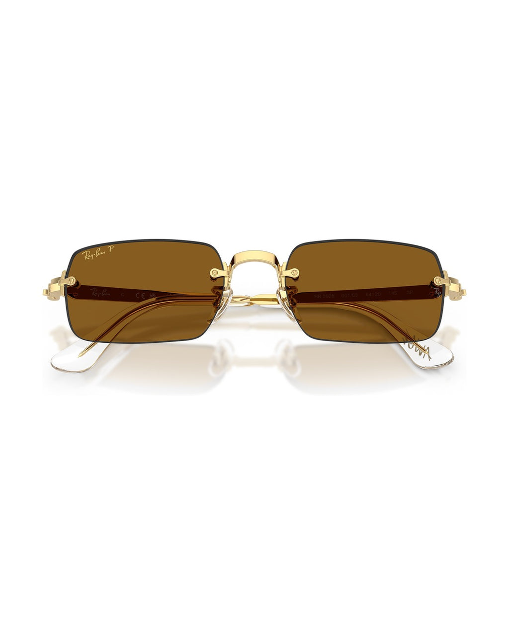 A$AP Rocky Rimless Pillow Sunglasses - Arista Gold/Dark Brown Polarized - Ray-Ban