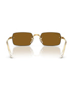 A$AP Rocky Rimless Pillow Sunglasses - Arista Gold/Dark Brown Polarized - Ray-Ban