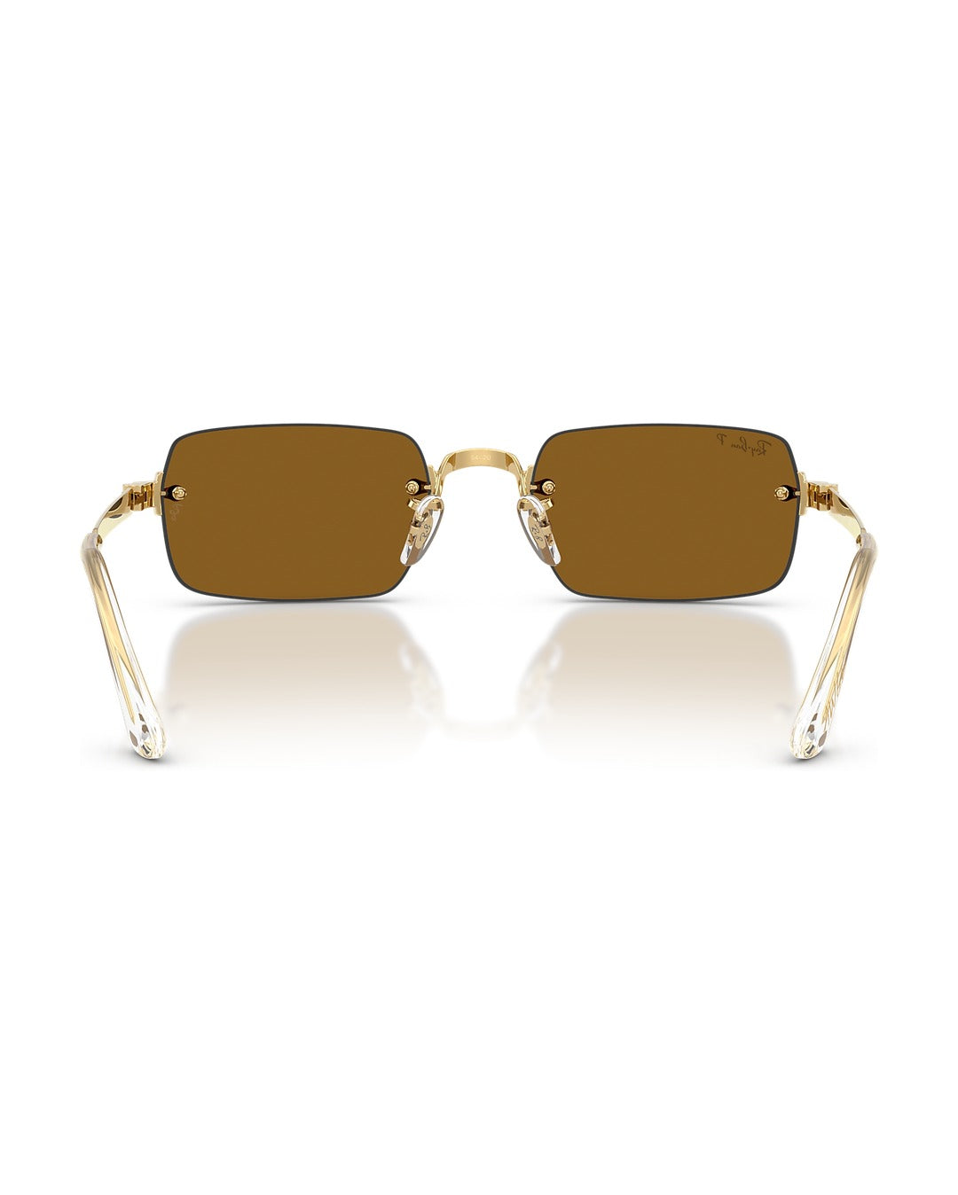 A$AP Rocky Rimless Pillow Sunglasses - Arista Gold/Dark Brown Polarized - Ray-Ban