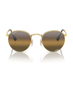 Round Metal Sunglasses - Arista Gold/Silver & Brown Polarised+ - Ray-Ban