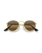 Round Metal Sunglasses - Arista Gold/Silver & Brown Polarised+ - Ray-Ban