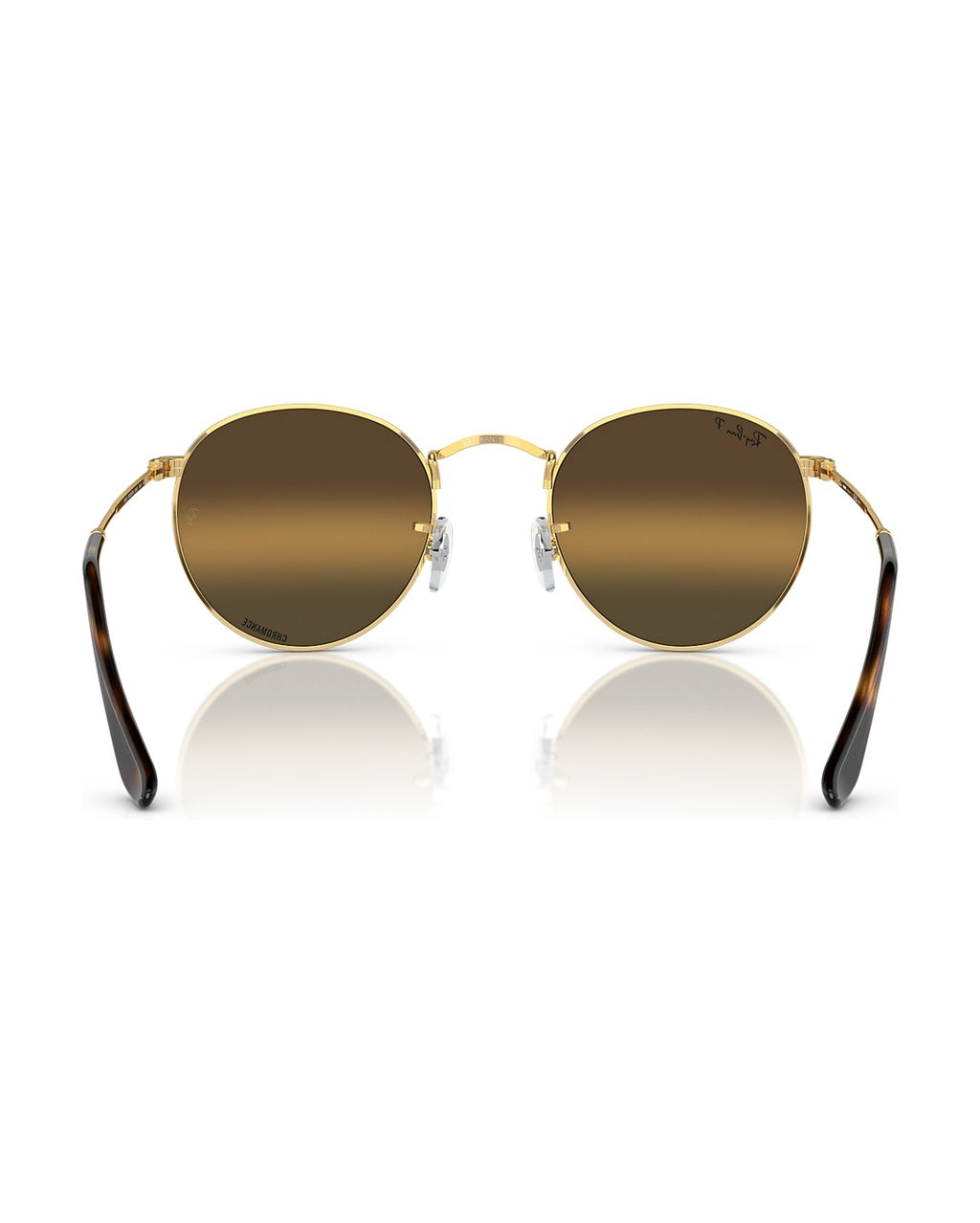 Round Metal Sunglasses - Arista Gold/Silver & Brown Polarised+ - Ray-Ban