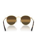 Round Metal Sunglasses - Arista Gold/Silver & Brown Polarised+ - Ray-Ban
