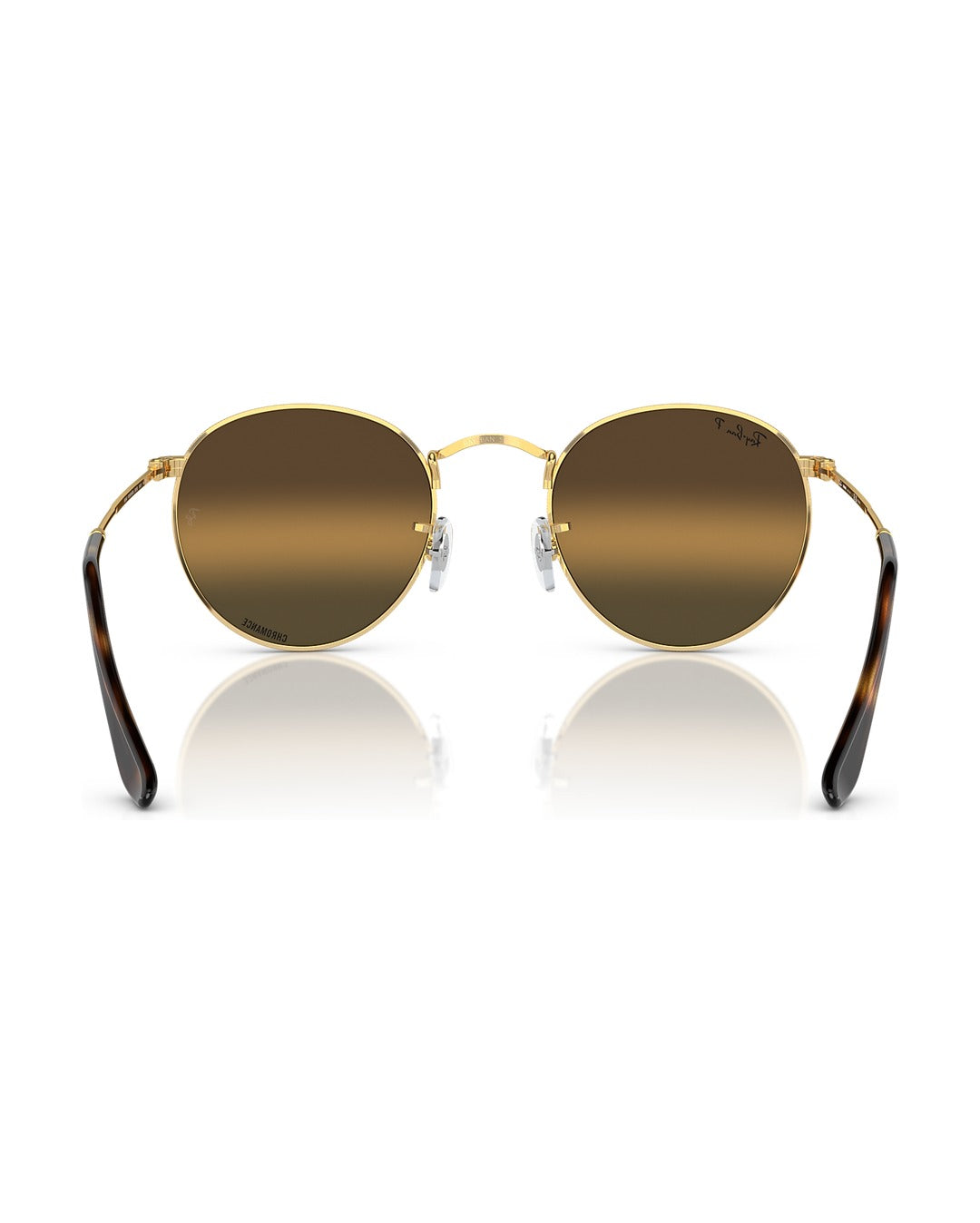 Round Metal Sunglasses - Arista Gold/Silver & Brown Polarised+ - Ray-Ban