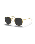 Round Metal Sunglasses - Gold/Black Polarised - Ray-Ban