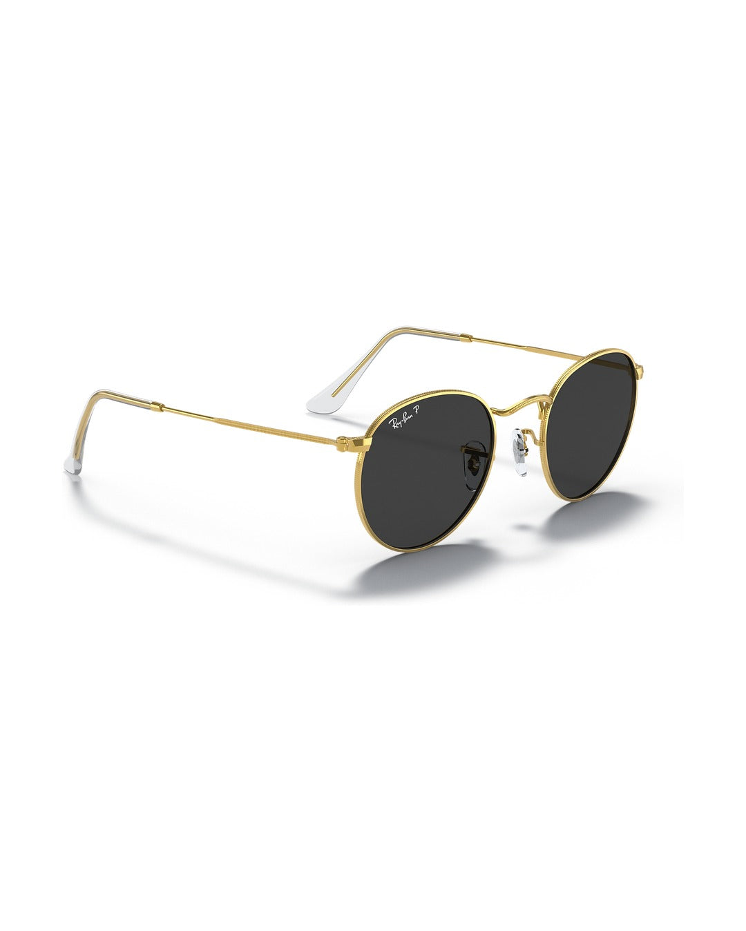 Round Metal Sunglasses - Gold/Black Polarised - Ray-Ban