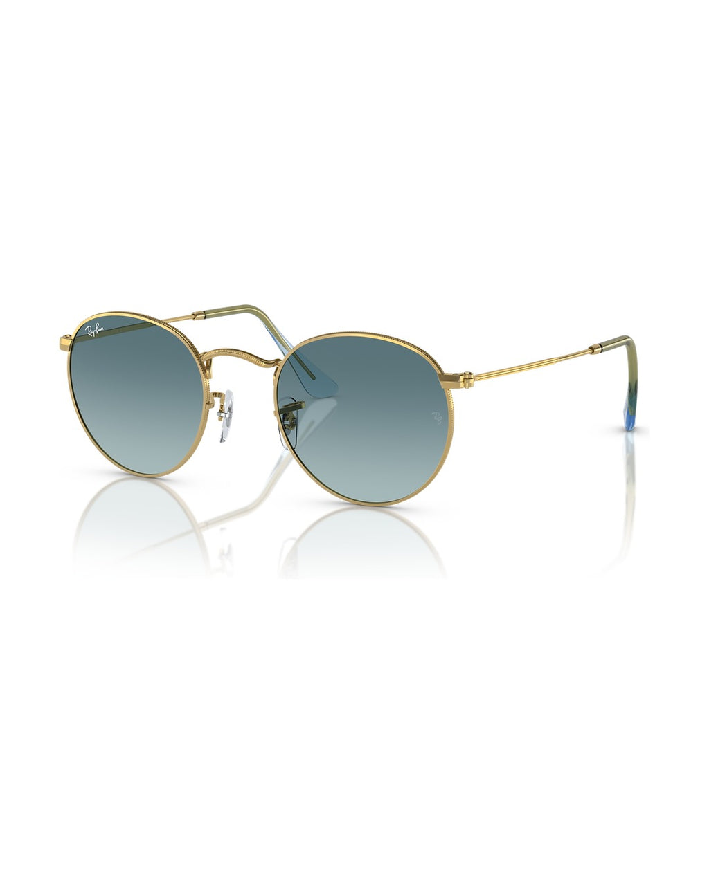 Round Metal Sunglasses - Gold/Blue - Ray-Ban