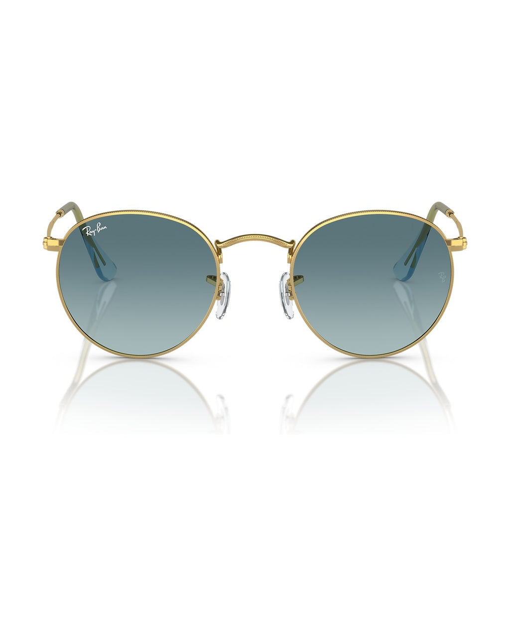 Round Metal Sunglasses - Gold/Blue - Ray-Ban