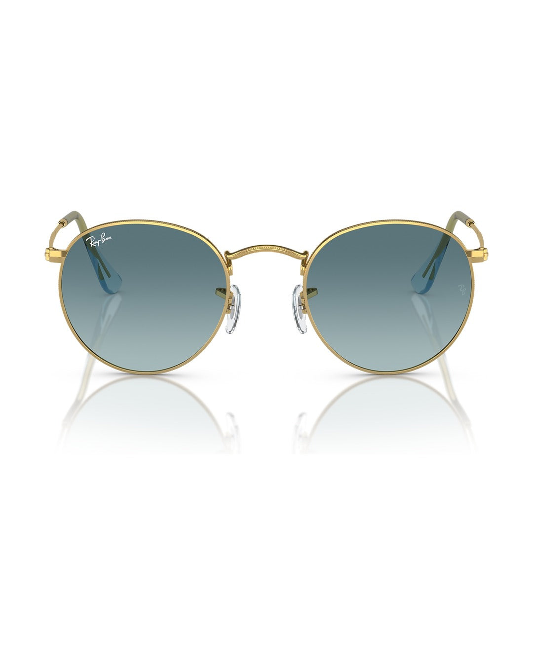 Round Metal Sunglasses - Gold/Blue - Ray-Ban