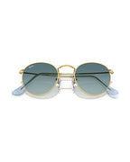 Round Metal Sunglasses - Gold/Blue - Ray-Ban