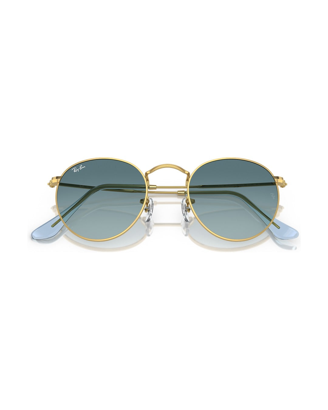 Round Metal Sunglasses - Gold/Blue - Ray-Ban