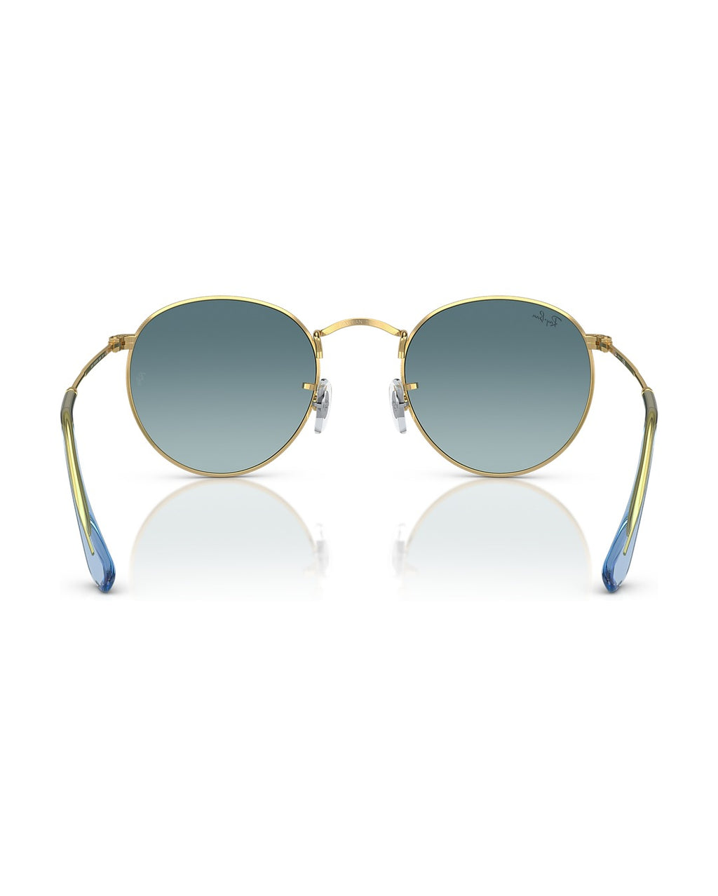 Round Metal Sunglasses - Gold/Blue - Ray-Ban