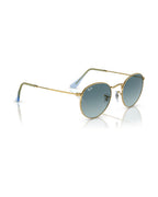 Round Metal Sunglasses - Gold/Blue - Ray-Ban