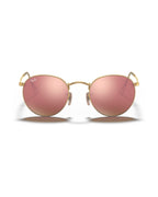 Round Metal Sunglasses - Gold/Pink Mirror - Ray-Ban