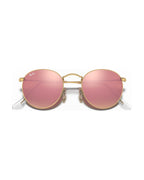 Round Metal Sunglasses - Gold/Pink Mirror - Ray-Ban