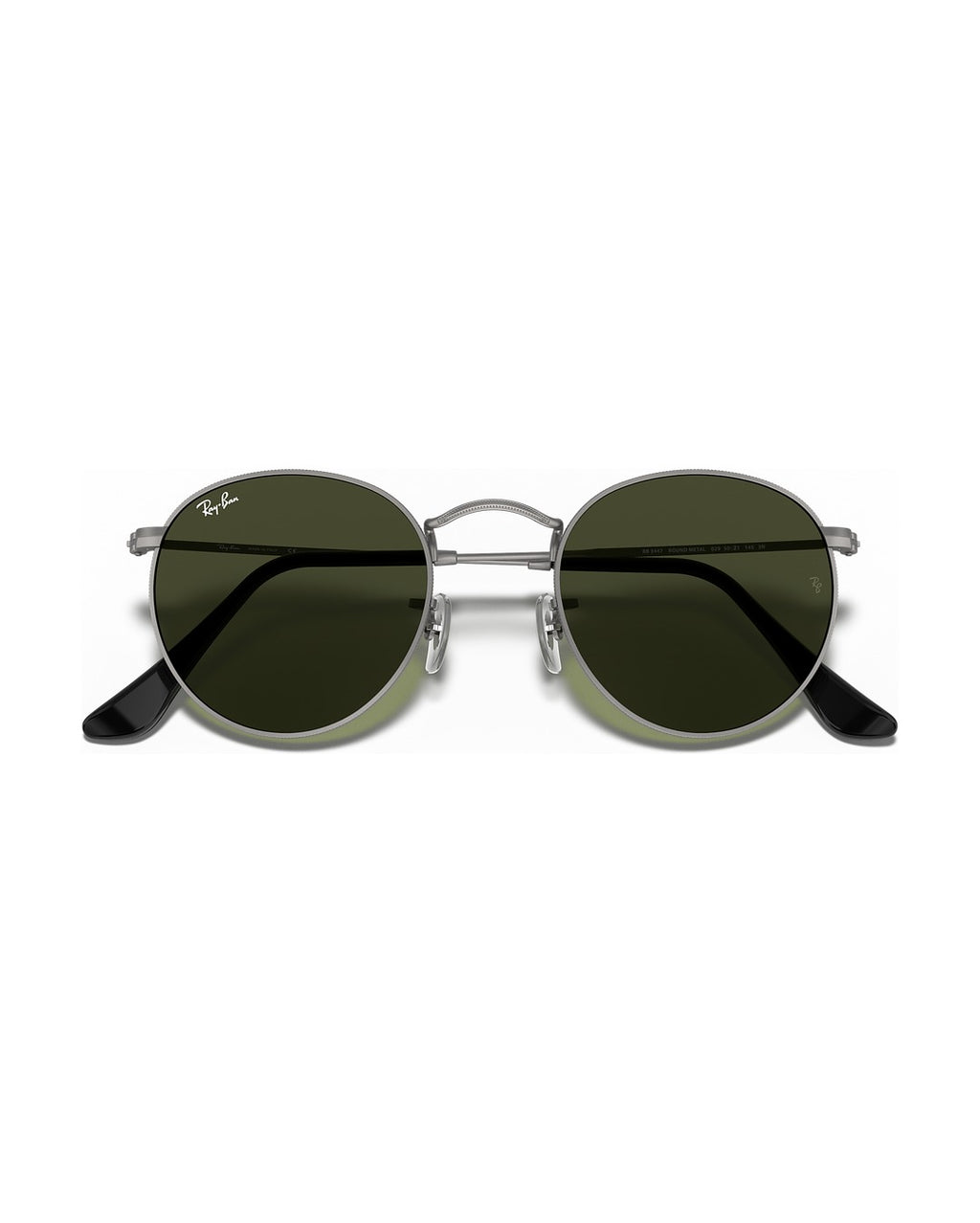 Round Metal Sunglasses - Gunmetal/G-15 Green - Ray-Ban