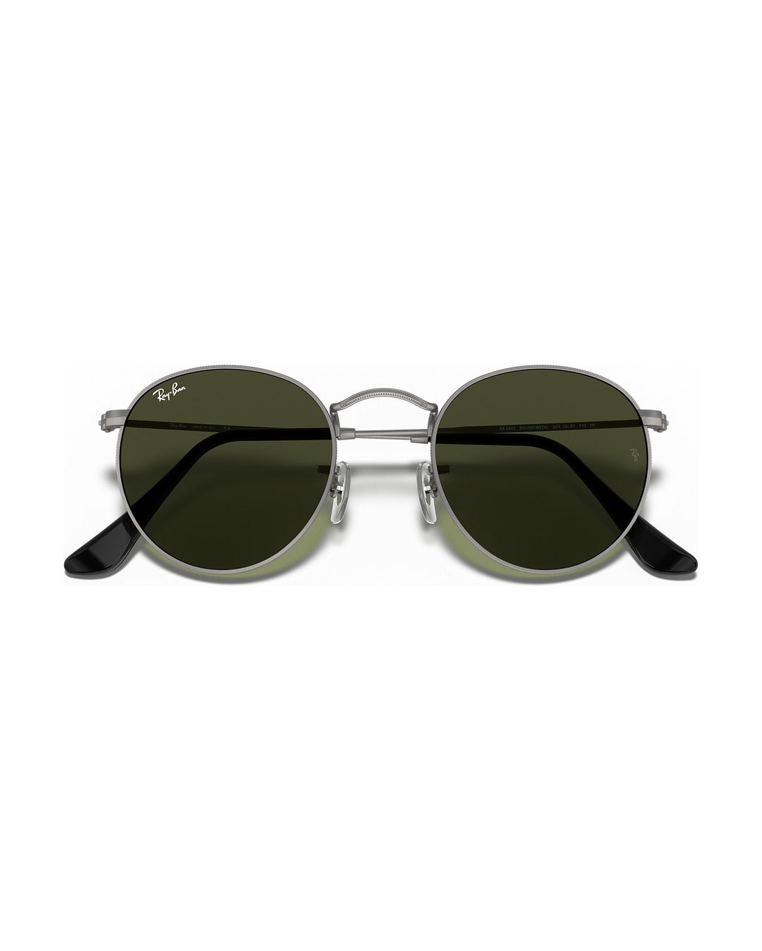 Round Metal Sunglasses - Gunmetal/G-15 Green - Ray-Ban