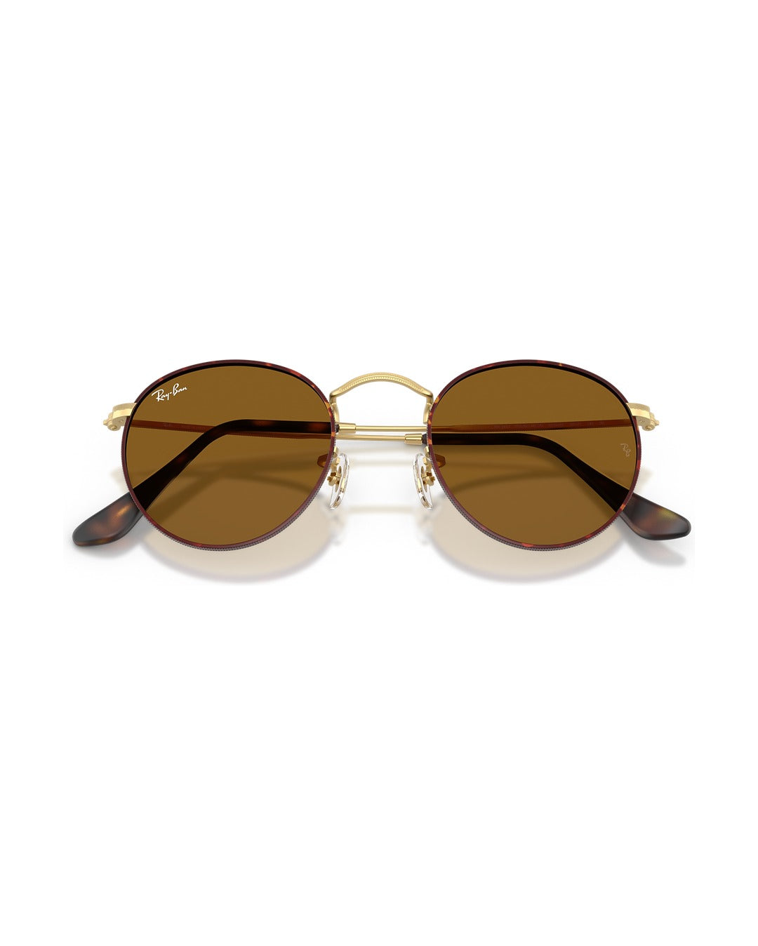 Round Metal Sunglasses - Matt Havana On Matt Arista Gold/Brown - Ray-Ban