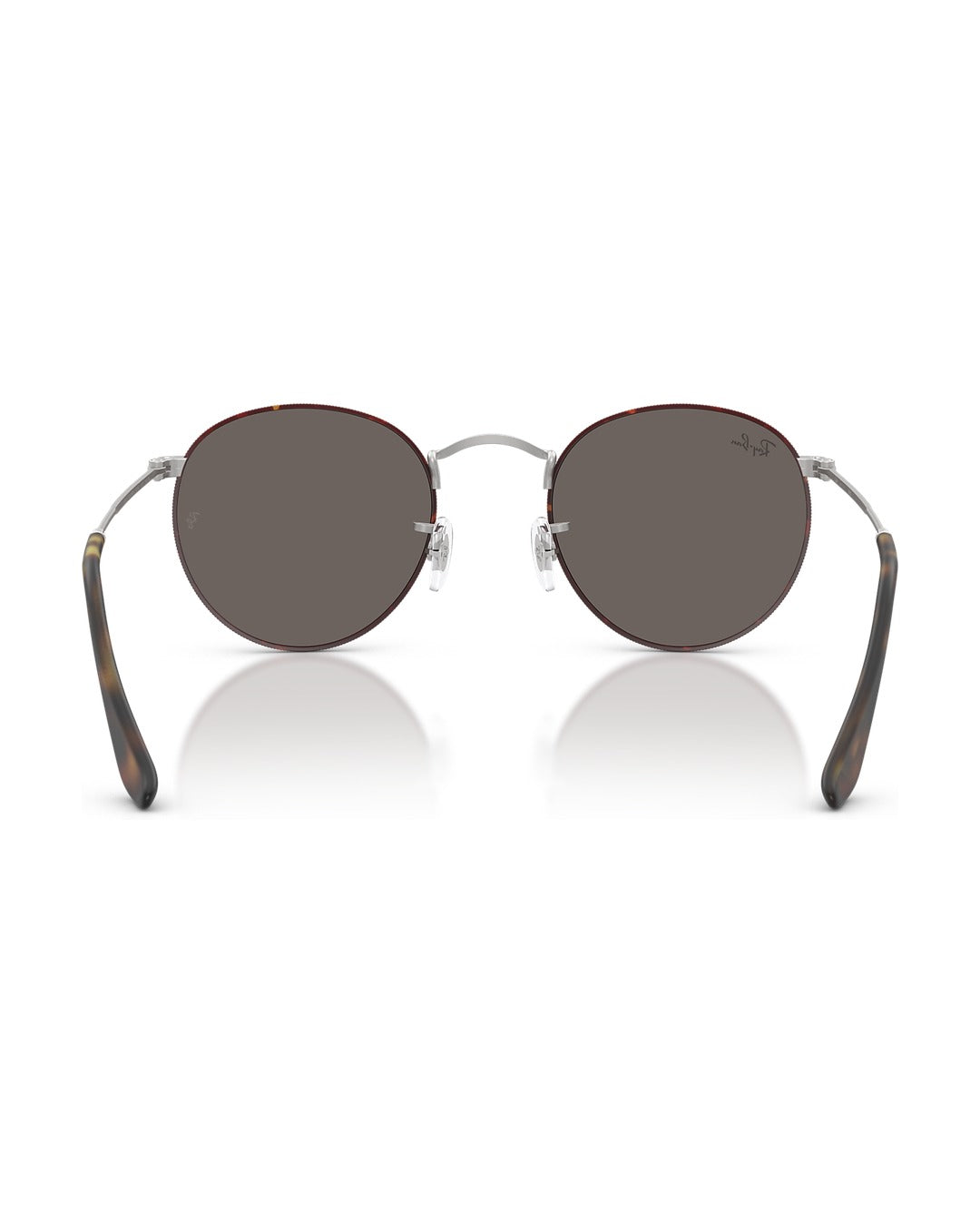 Round Metal Sunglasses - Matt Havana On Matt Silver/Dark Grey - Ray-Ban