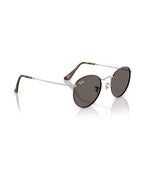 Round Metal Sunglasses - Matt Havana On Matt Silver/Dark Grey - Ray-Ban