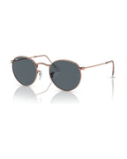 Round Metal Sunglasses - Rose Gold/Blue - Ray-Ban