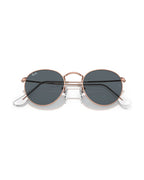 Round Metal Sunglasses - Rose Gold/Blue - Ray-Ban