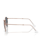 Round Metal Sunglasses - Rose Gold/Blue - Ray-Ban