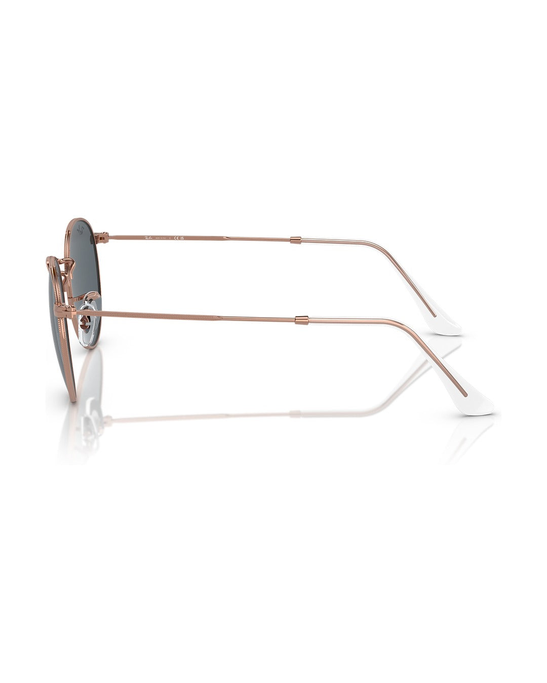 Round Metal Sunglasses - Rose Gold/Blue - Ray-Ban