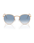 Round Metal Sunglasses - Rose Gold/Clear & Blue - Ray-Ban