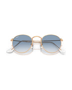 Round Metal Sunglasses - Rose Gold/Clear & Blue - Ray-Ban