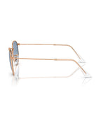 Round Metal Sunglasses - Rose Gold/Clear & Blue - Ray-Ban
